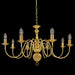 Candelabru, auriu, 8 becuri E14 - WALTI WALTI