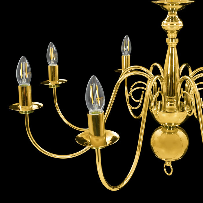 Candelabru, auriu, 8 becuri E14 - WALTI WALTI