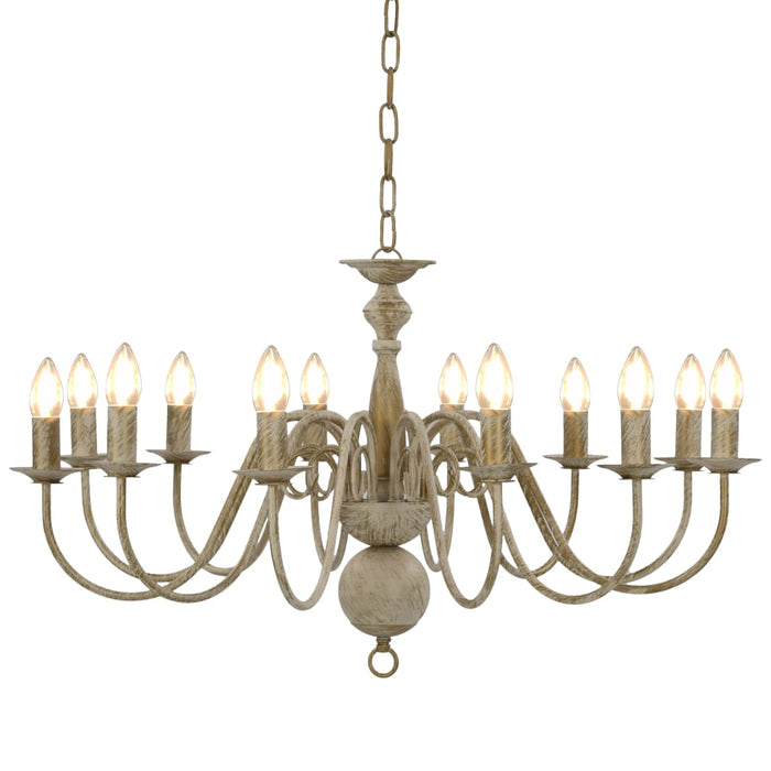Candelabru, alb vintage, 12 becuri E14 - WALTI WALTI