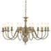 Candelabru, alb vintage, 12 becuri E14 - WALTI WALTI