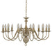 Candelabru, alb vintage, 12 becuri E14 - WALTI WALTI