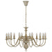 Candelabru, alb vintage, 12 becuri E14 - WALTI WALTI