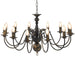 Candelabru antichizat, negru, 12 becuri E14 - WALTI WALTI