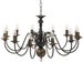 Candelabru antichizat, negru, 12 becuri E14 - WALTI WALTI