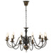Candelabru antichizat, negru, 12 becuri E14 - WALTI WALTI
