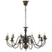 Candelabru antichizat, negru, 12 becuri E14 - WALTI WALTI