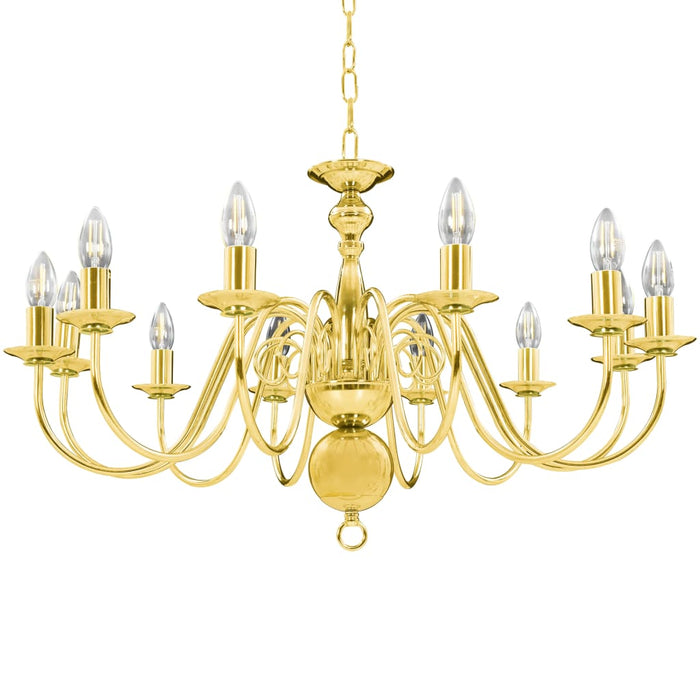 Candelabru, auriu, 12 becuri E14 - WALTI WALTI