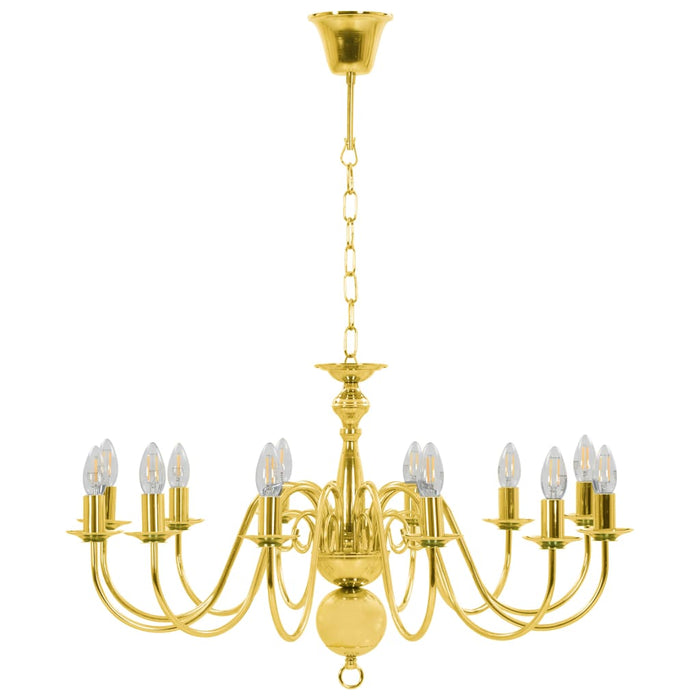 Candelabru, auriu, 12 becuri E14 - WALTI WALTI