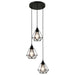 Lustră cu design diamant, negru, 3 x bec E27 - WALTI WALTI