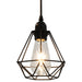 Lustră cu design diamant, negru, 3 x bec E27 - WALTI WALTI