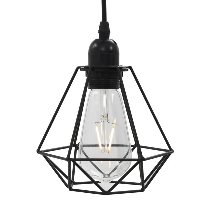 Lustră cu design diamant, negru, 3 x bec E27 - WALTI WALTI