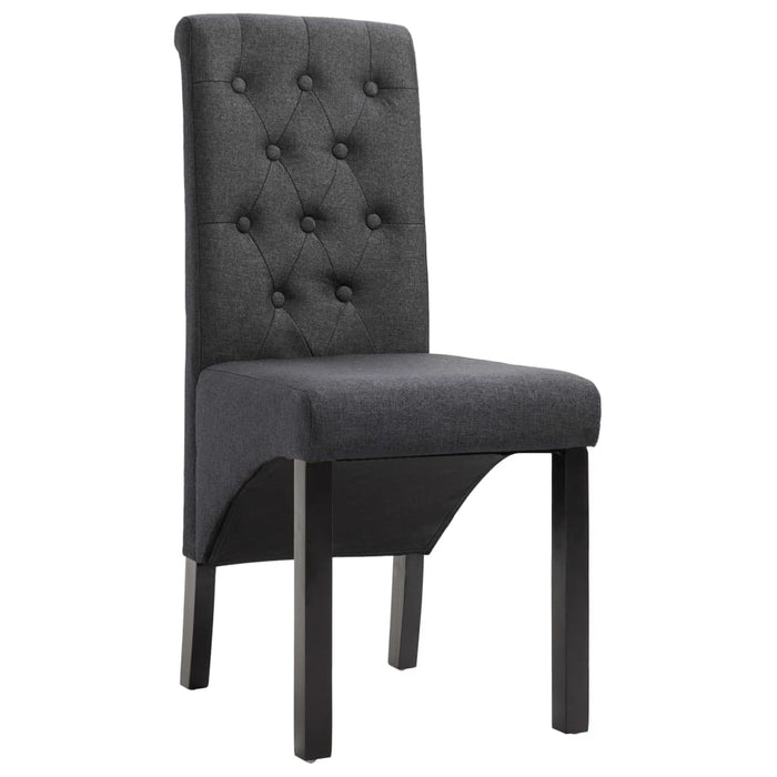 Scaune de bucătărie, 2 buc., gri închis, material textil WALTI