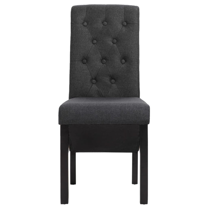 Scaune de bucătărie, 2 buc., gri închis, material textil WALTI