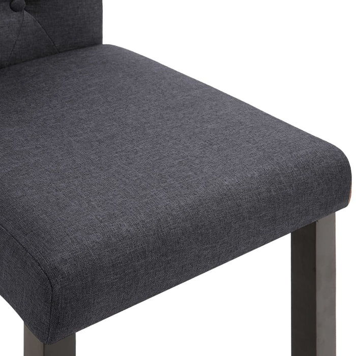 Scaune de bucătărie, 2 buc., gri închis, material textil WALTI