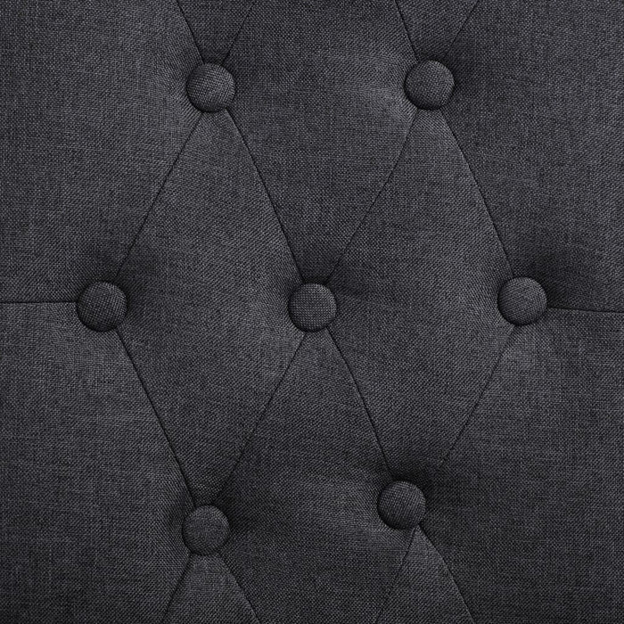 Scaune de bucătărie, 2 buc., gri închis, material textil WALTI