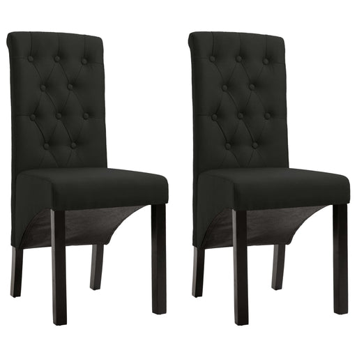 Scaune de bucătărie, 2 buc. negru, textil - WALTI WALTI