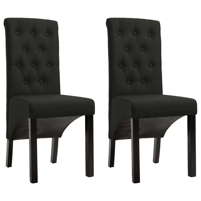 Scaune de bucătărie, 2 buc. negru, textil WALTI