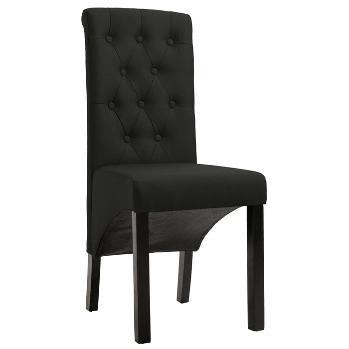 Scaune de bucătărie, 2 buc. negru, textil WALTI