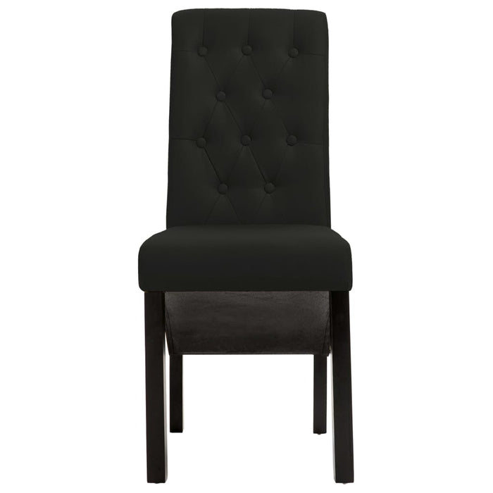 Scaune de bucătărie, 2 buc. negru, textil WALTI