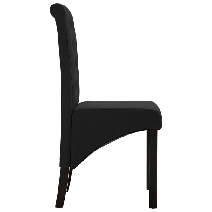 Scaune de bucătărie, 2 buc. negru, textil WALTI