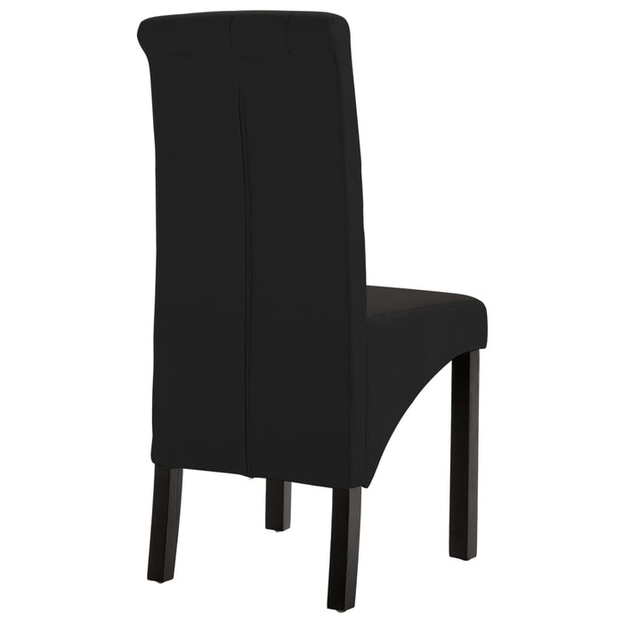 Scaune de bucătărie, 2 buc. negru, textil WALTI