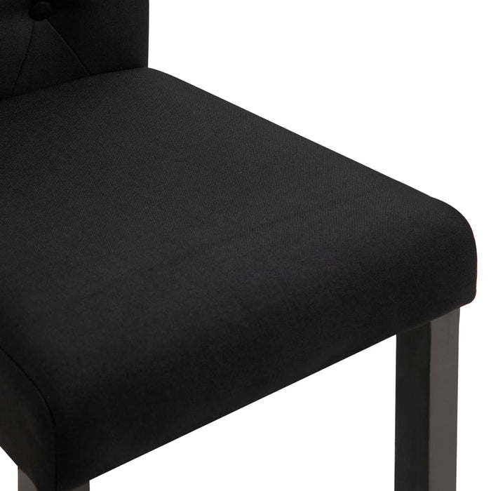 Scaune de bucătărie, 2 buc. negru, textil WALTI
