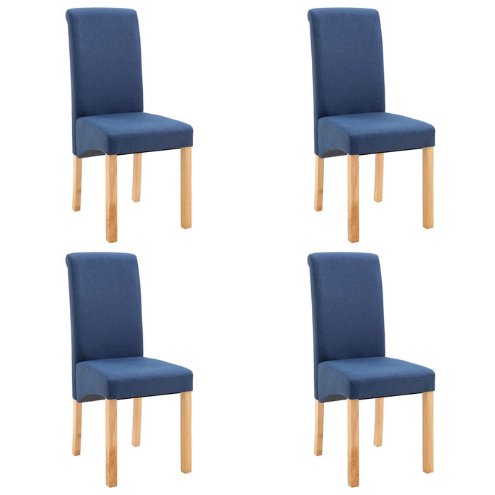 Scaune de bucătărie, 4 buc., albastru, material textil WALTI