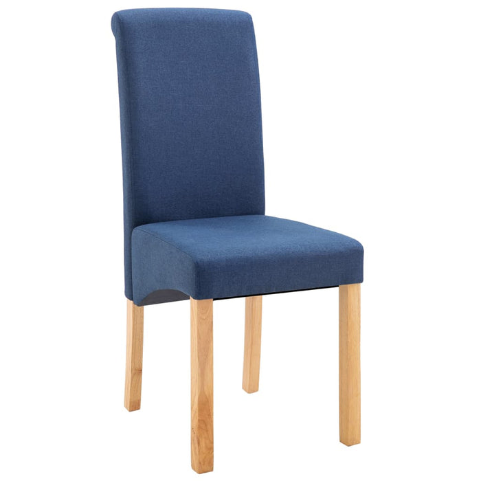 Scaune de bucătărie, 4 buc., albastru, material textil WALTI