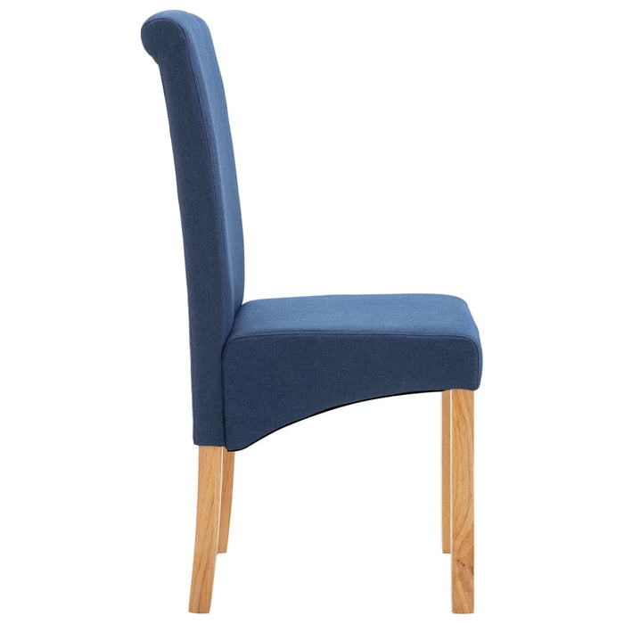 Scaune de bucătărie, 4 buc., albastru, material textil WALTI