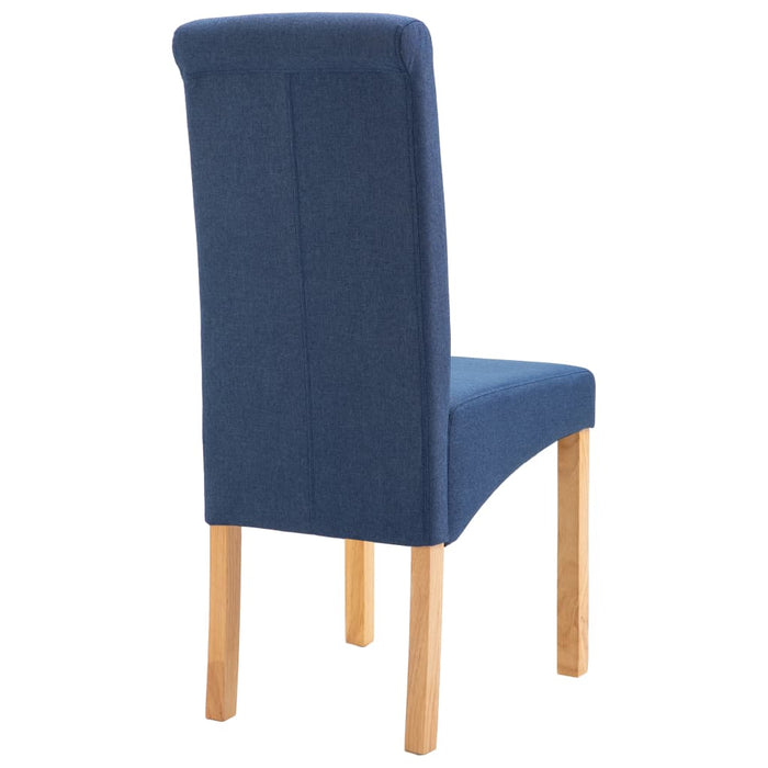 Scaune de bucătărie, 4 buc., albastru, material textil WALTI