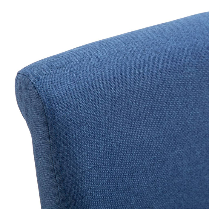 Scaune de bucătărie, 4 buc., albastru, material textil WALTI