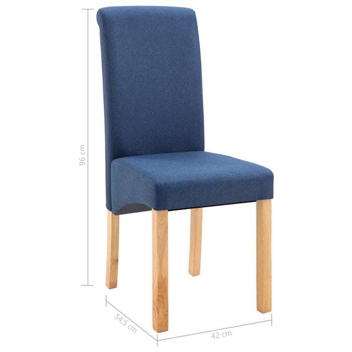 Scaune de bucătărie, 4 buc., albastru, material textil WALTI