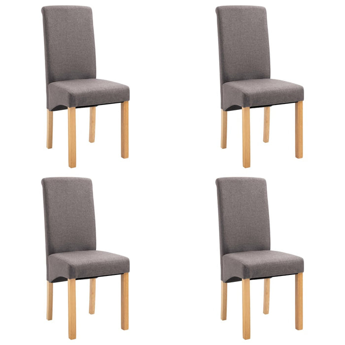 Scaune de bucătărie, 4 buc., gri taupe, material textil WALTI