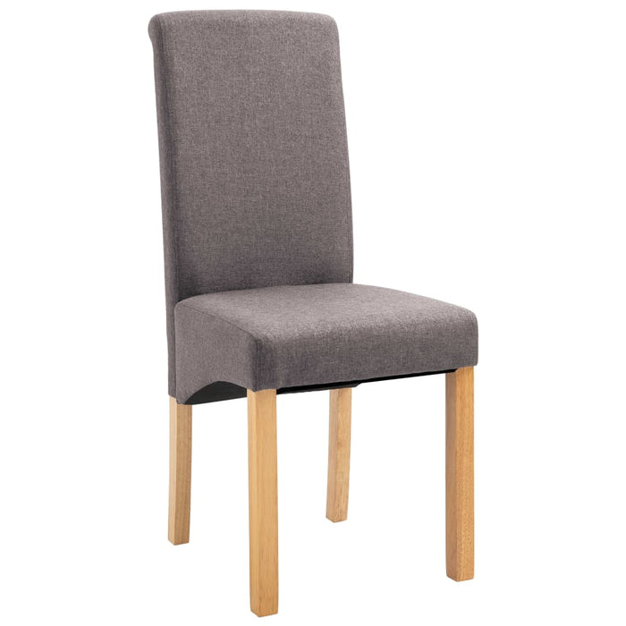Scaune de bucătărie, 4 buc., gri taupe, material textil WALTI
