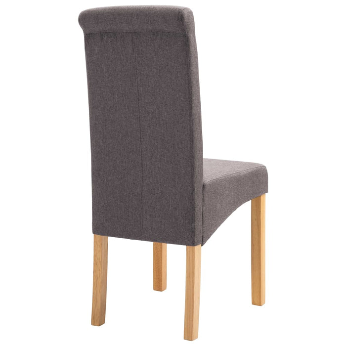 Scaune de bucătărie, 4 buc., gri taupe, material textil WALTI
