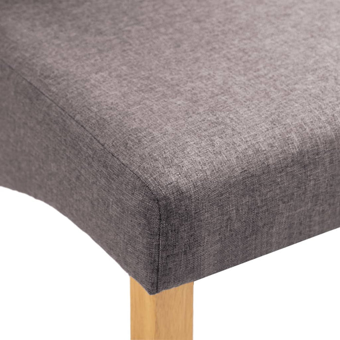 Scaune de bucătărie, 4 buc., gri taupe, material textil WALTI