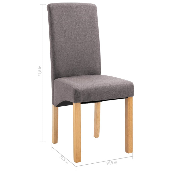 Scaune de bucătărie, 4 buc., gri taupe, material textil WALTI