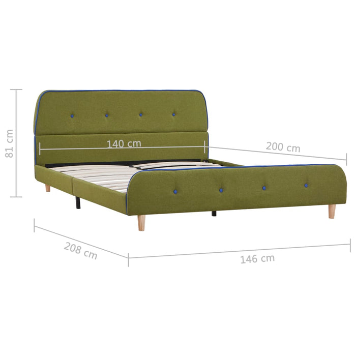 Cadru de pat, verde, 140 x 200 cm, material textil - WALTI WALTI