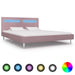 Cadru de pat cu LED-uri, roz, 180 x 200 cm, material textil - WALTI WALTI