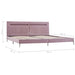 Cadru de pat cu LED-uri, roz, 180 x 200 cm, material textil - WALTI WALTI