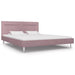 Cadru de pat cu LED-uri, roz, 180 x 200 cm, material textil - WALTI WALTI