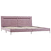 Cadru de pat cu LED-uri, roz, 180 x 200 cm, material textil - WALTI WALTI