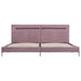 Cadru de pat cu LED-uri, roz, 180 x 200 cm, material textil - WALTI WALTI