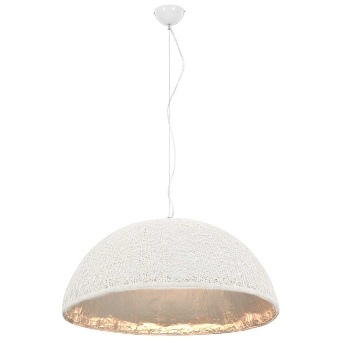 Lampă suspendată, alb și argintiu, Ø70 cm, E27 WALTI
