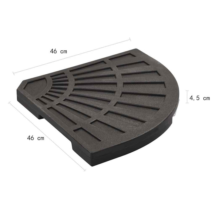 Plăci de greutate umbrelă, 4 buc., negru, 56 kg, formă evantai WALTI