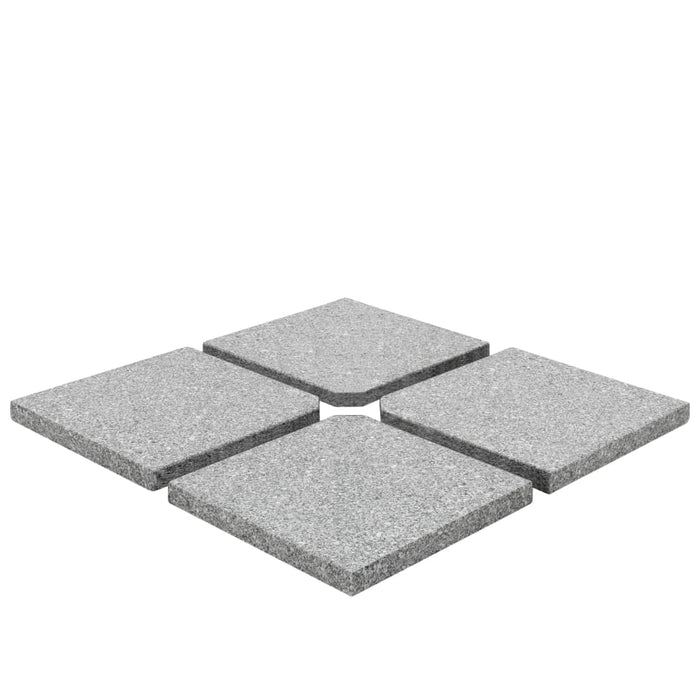 Plăci de greutate umbrelă, 4 buc., gri, 100 kg, granit, pătrat - WALTI WALTI