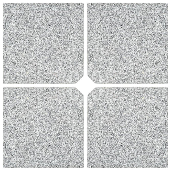 Plăci de greutate umbrelă, 4 buc., gri, 100 kg, granit, pătrat - WALTI WALTI