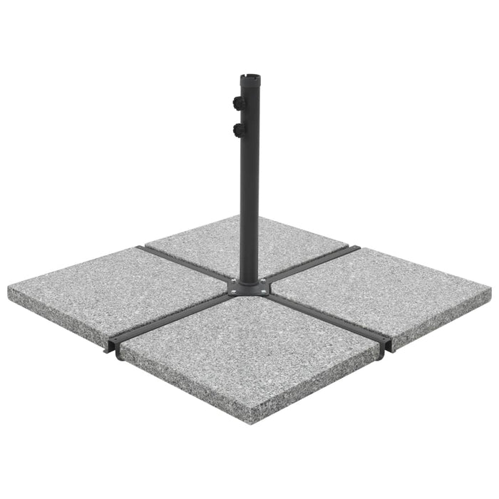 Plăci de greutate umbrelă, 4 buc., gri, 100 kg, granit, pătrat - WALTI WALTI