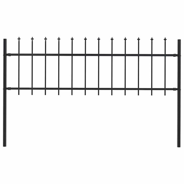 Gard de grădină Woerden cu vârf tip suliță din oțel, 181 x 60 cm, negru - WALTI WALTI