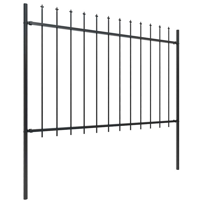 Gard de grădină Woerden cu vârf tip suliță din oțel, 181x120 cm, negru - WALTI WALTI